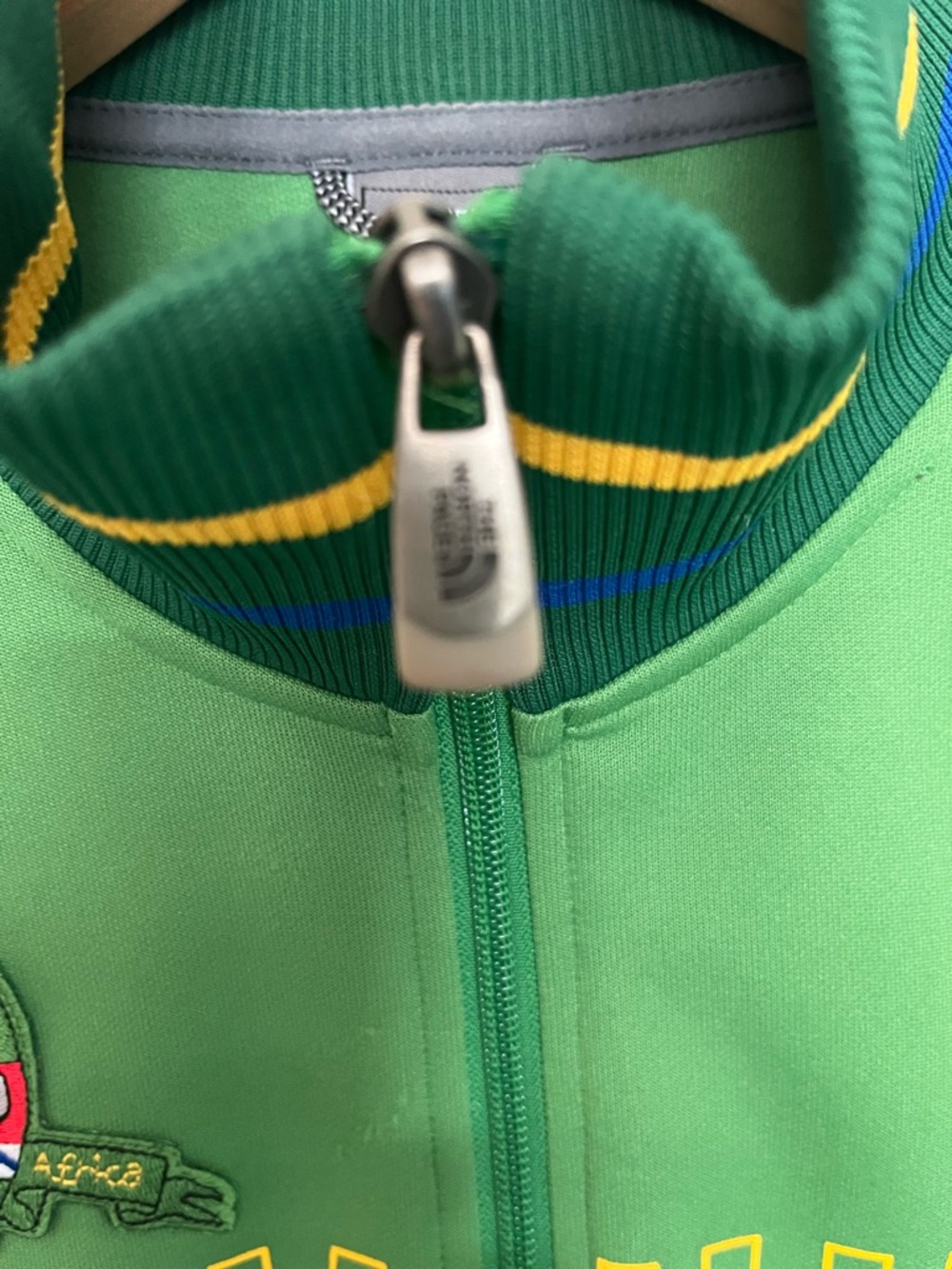 Vintage The North Face Green Kilimanjaro Track Jacket with Yellow Accents - Picture 9 of 11